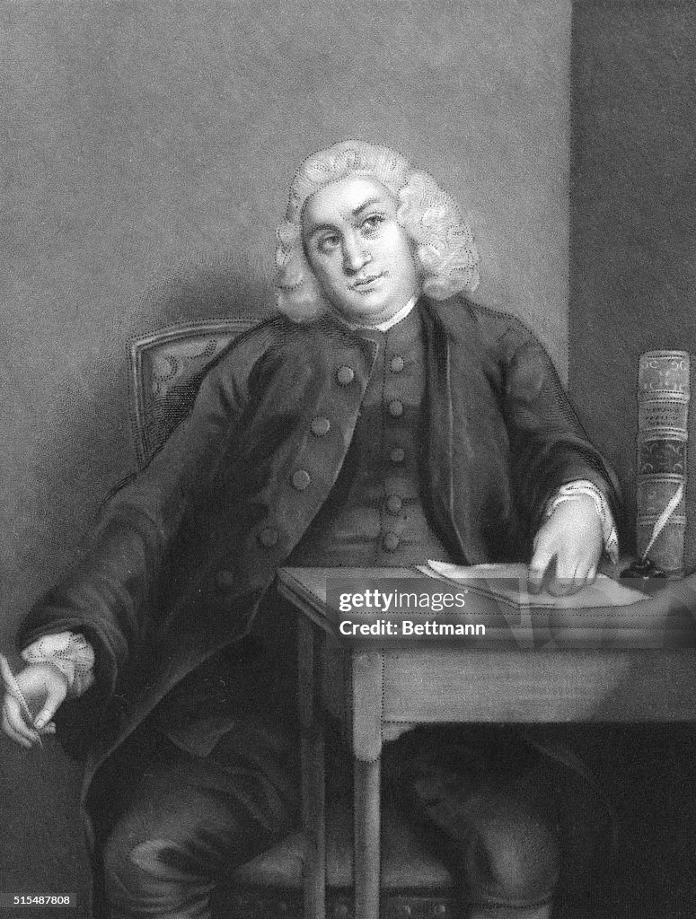 Samuel Johnson Thinking at Desk