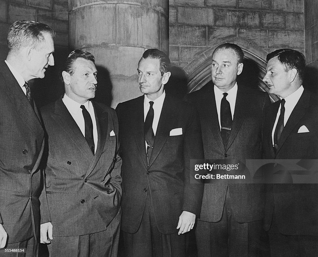 John D. Rockefeller's Five Sons at Memorial Service