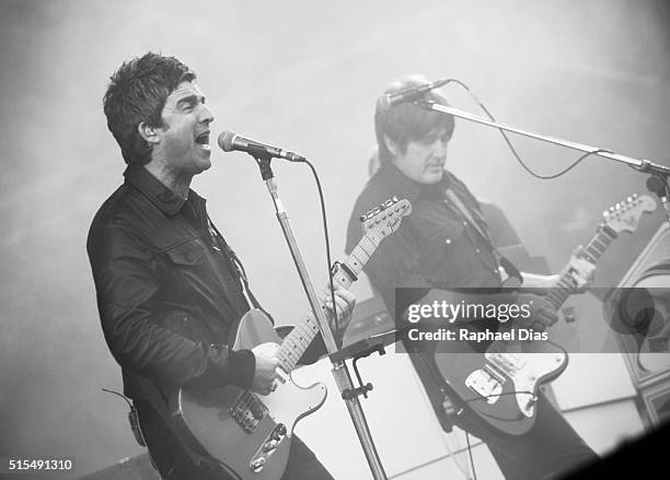 Noel Gallagher from Noel Gallaghers High Flying Birds performs at 2016 Lollapalooza at Autodromo de Interlagos on March 13, 2016 in Sao Paulo, Brazil.