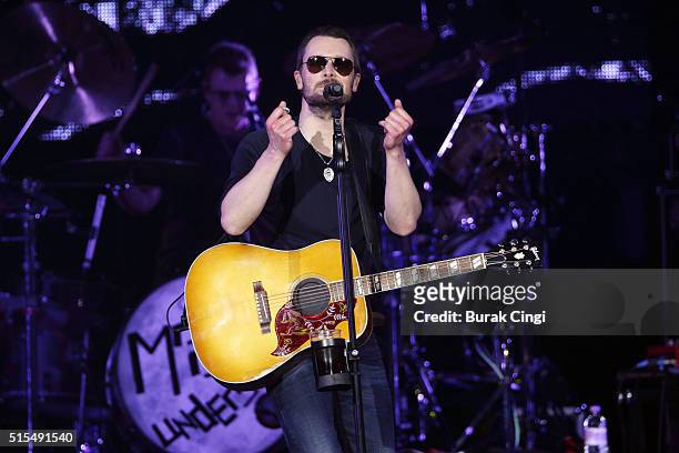 Eric Church performs live on day 3 of C2C - Country to Country Festival at The O2 Arena on March 13, 2016 in London, England.