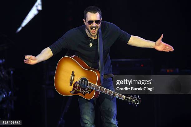 Eric Church performs live on day 3 of C2C - Country to Country Festival at The O2 Arena on March 13, 2016 in London, England.