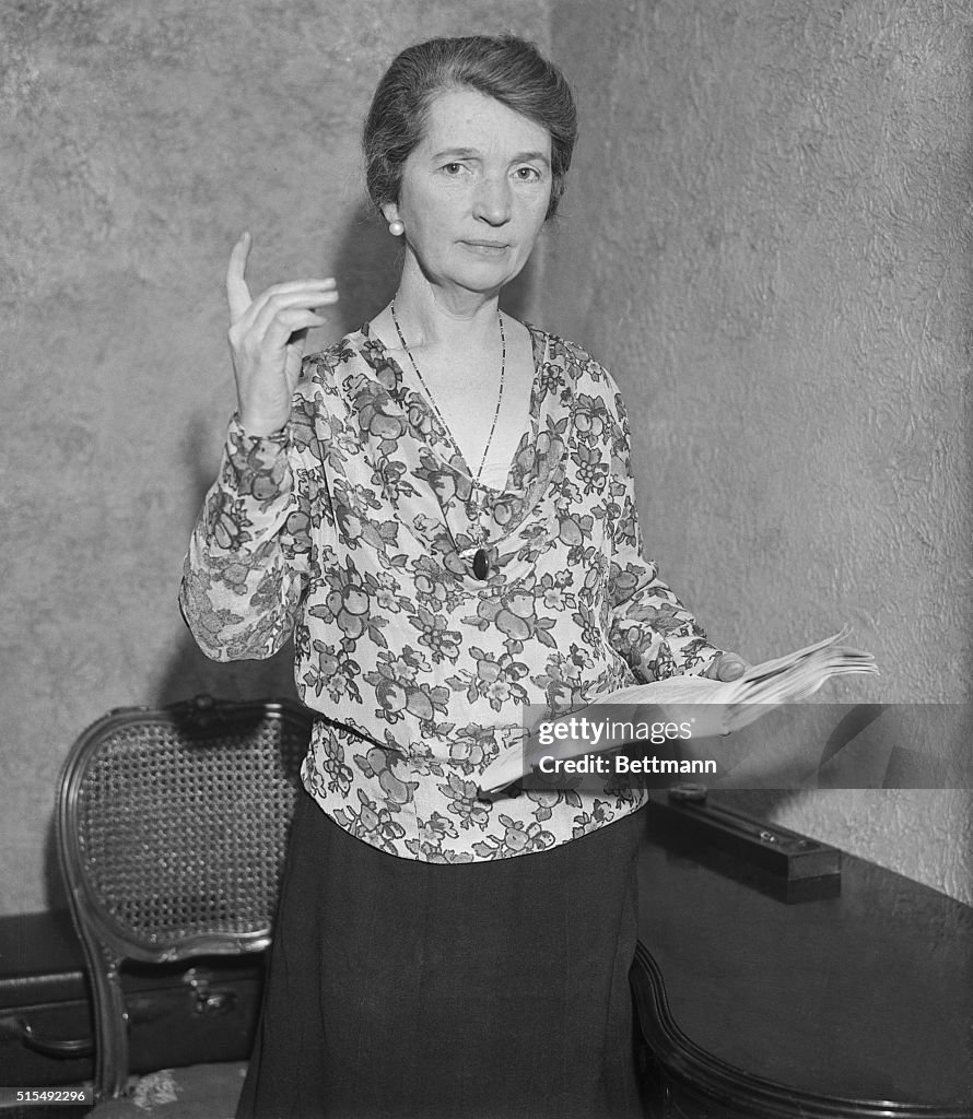 Margaret Sanger Preparing for Senate Speech