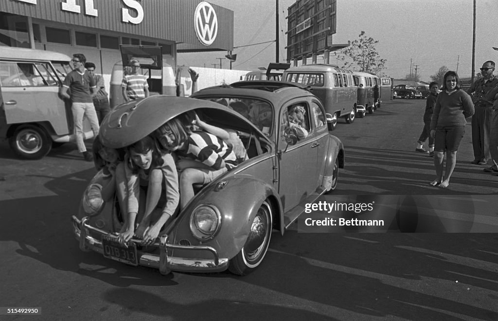 Kids Car Packing into a Volkswagen