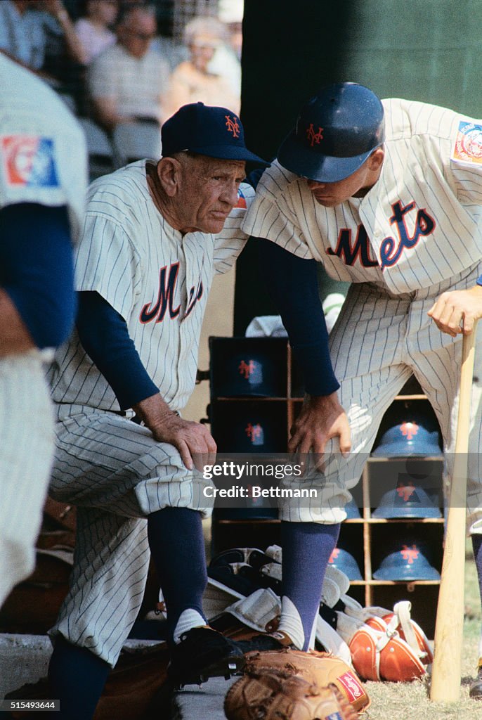 Casey Stengel Talking with Ron Swoboda