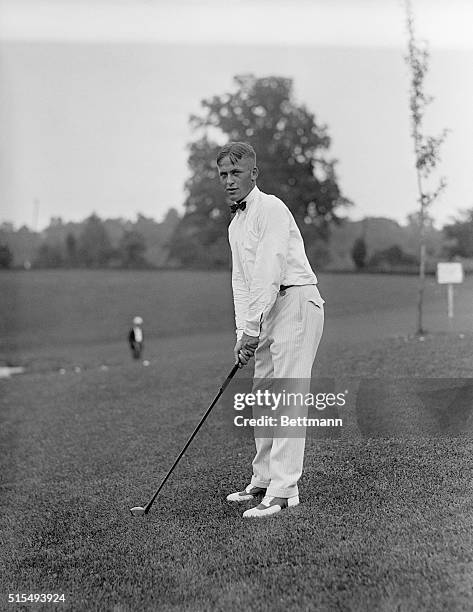 Chevy Chase, MD- Bobby T. Jones, Jr., playing in the National Open Golf Championship on the Columbia Country Club course, Chevy Chase, Maryland....