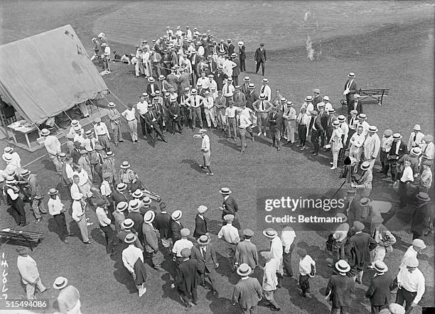 Chevy Chase, Md-Open National Golf Championship games at Columbia Country Club. Crowds following Hutchinson.