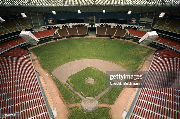 Houston, Tex.: General views of the playing field of the Houston Astros new Astrodome Stadium. The Astros, formerly the Colts, will inaugurate the...