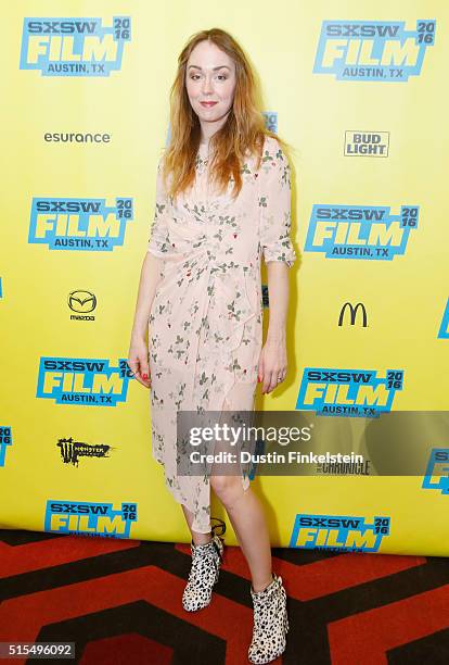 Actress Laura Patch attends the premiere of "Black Mountain Poets" during the 2016 SXSW Music, Film + Interactive Festival at Alamo Lamar D on March...