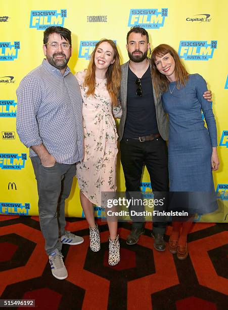 Actors Richard Elis, Laura Patch, Tom Cullen, and Dolly Wells attend the premiere of "Black Mountain Poets" during the 2016 SXSW Music, Film +...