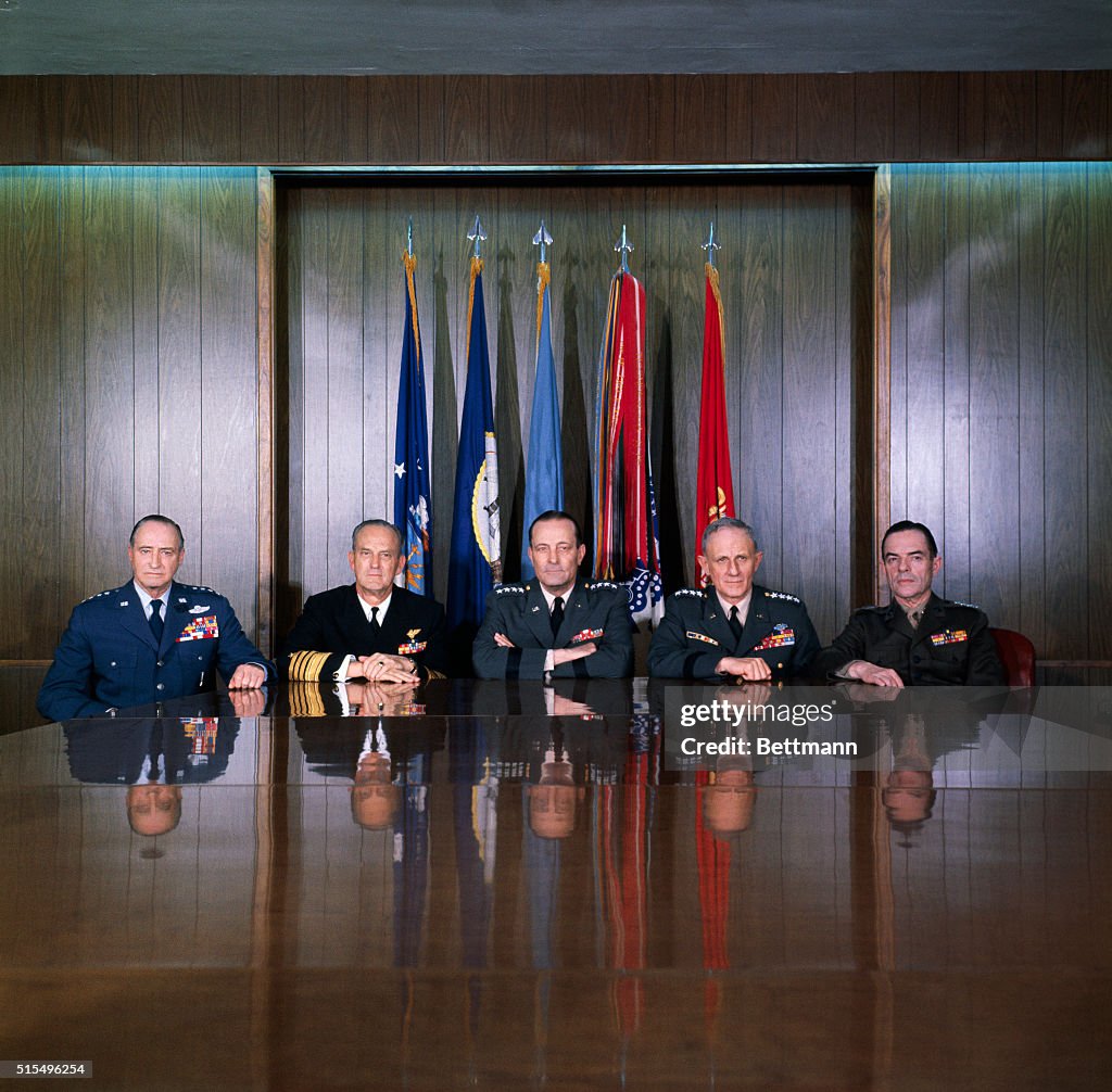 The Nation's top military brass, the Joint Chiefs of Staff, pose for
