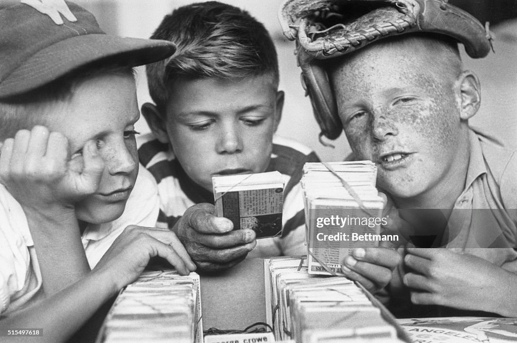 Boys Collecting Baseball Cards