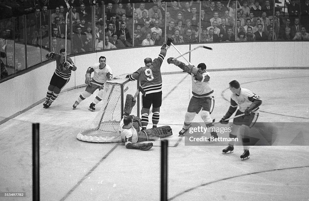 Bobby Hull Celebrating After Scoring