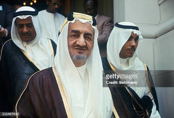 Washington, D.C. - King Faisal of Saudi Arabia outside the Islamic Center June 23rd. Filed July 1966.