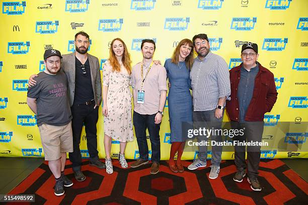 Director Jamie Adams, actors Tom Cullen and Laura Patch, SXSW Film Programmer Jim Kolmar, actors Dolly Wells and Richard Elis, and cinematographer...