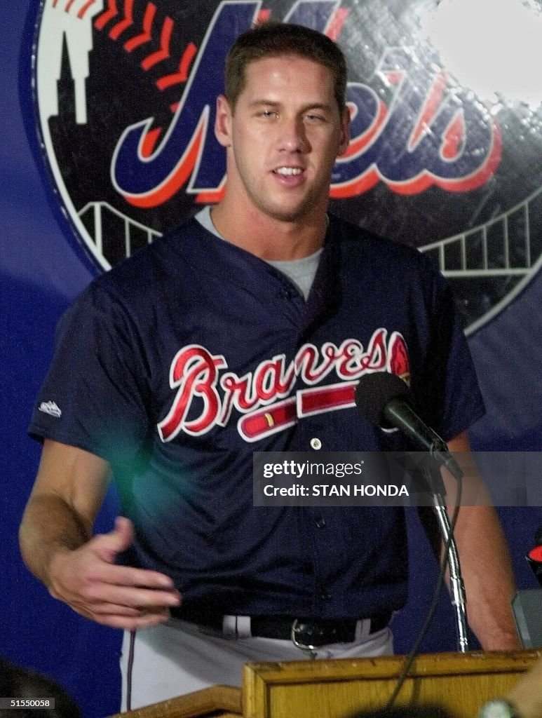 Atlanta Braves' pitcher John Rocker speaks to the media at a press ...