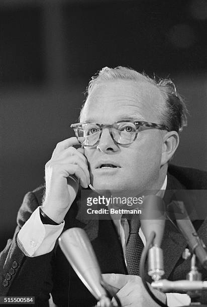 Truman Capote, author of the best selling book "In Cold Blood," the story of the mass murder of a family of four in Kansas, is shown as he appeared...