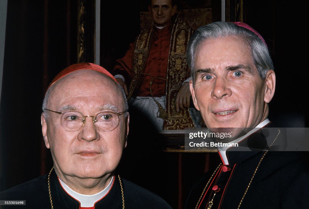 Francis Cardinal Spellman and Bishop Fulton J. Sheen