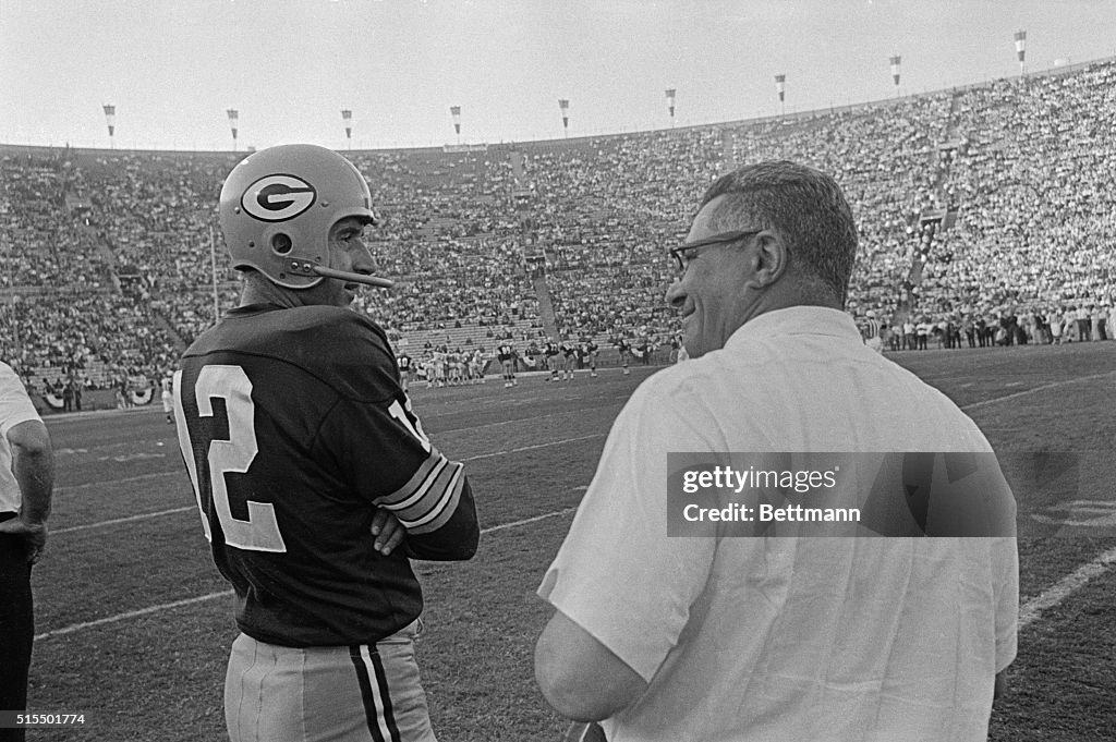 Vince Lombardi Talking to Quarterback