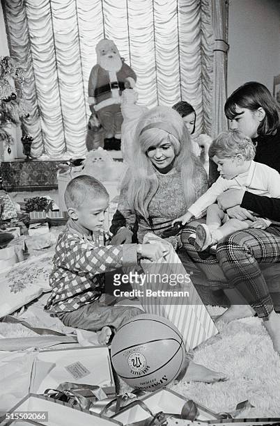 Zoltan Hargitay opens his presents December 25th, after coming home from the hospital. His mother, actress Jayne Mansfield, sisters Maria Jayne Marie...