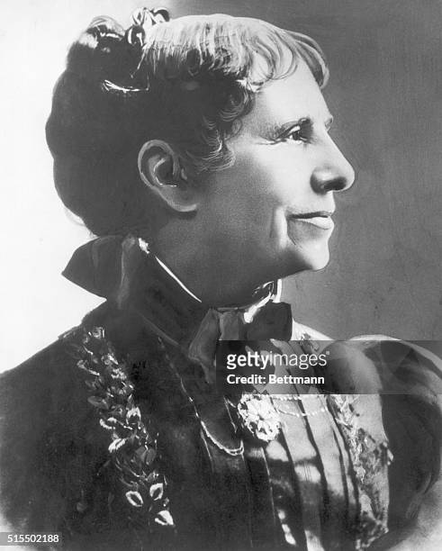 Portrait of Clara Barton , founder of the American Red Cross. Worked with the International Red Cross during the Franco-Prussian War. Campaigned for...