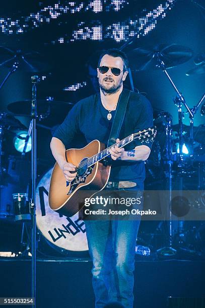 Eric Church performs on day 3 of C2C - Country 2 Country festival at The O2 Arena on March 13, 2016 in London, England.