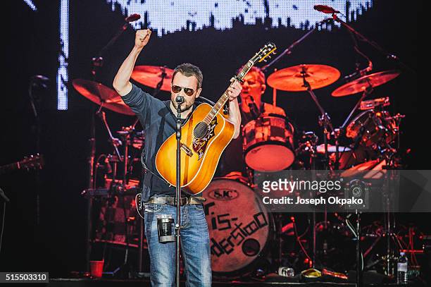 Eric Church performs on day 3 of C2C - Country 2 Country festival at The O2 Arena on March 13, 2016 in London, England.