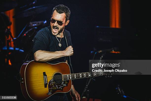 Eric Church performs on day 3 of C2C - Country 2 Country festival at The O2 Arena on March 13, 2016 in London, England.