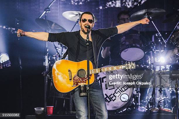 Eric Church performs on day 3 of C2C - Country 2 Country festival at The O2 Arena on March 13, 2016 in London, England.