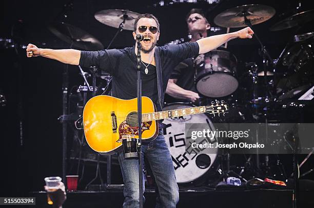 Eric Church performs on day 3 of C2C - Country 2 Country festival at The O2 Arena on March 13, 2016 in London, England.