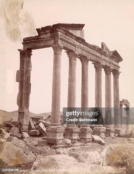 Ruins of a temple in Palmyra, Syria.