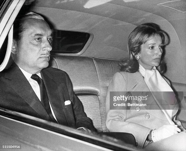 Grim-faced Prince Stanislas Radziwill and his wife, Lee Radsiwill, drive to the airport June 5. The Prince decided to fly to California after his...