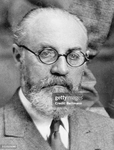 Portait of Henri Matisse . French painter, sculptor, and lithographer. Head and shoulders undated photograph.