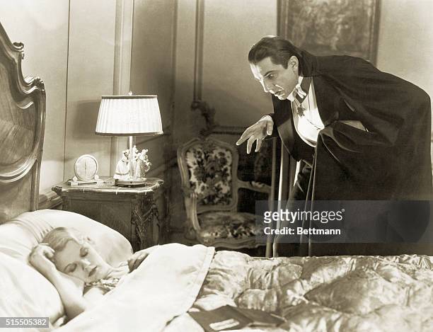Dracula has his sights on Mena Seward , in this scene from Universal Pictures' 1931 rendition of the horror classic.