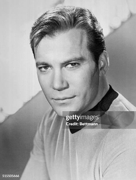 Publicity photo of William Shatner as Captain James Kirk in the TV series Star Trek, 1966-1969.