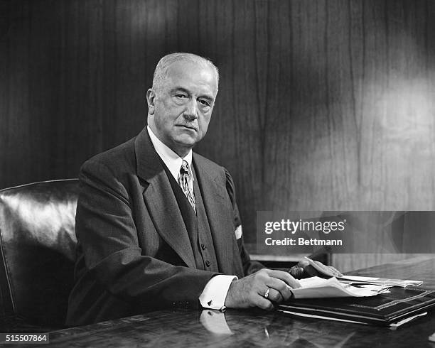 Giannini, Founder-Chairman of Bank of America in San Francisco, California, is seen here.