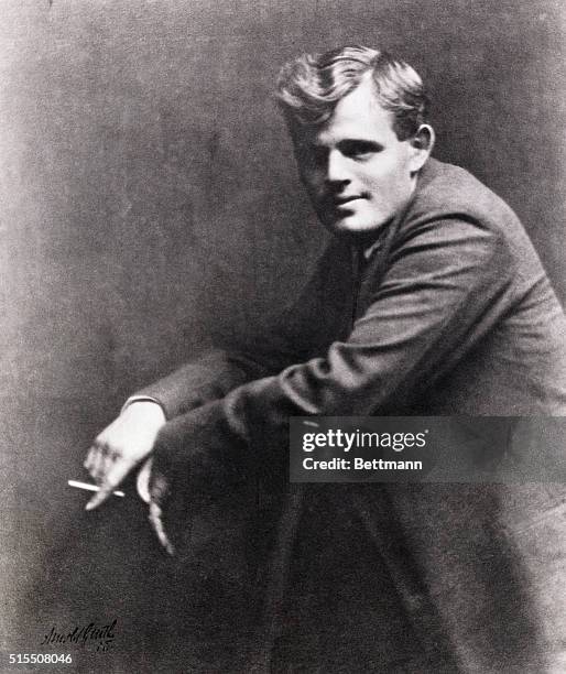 Portrait of writer Jack London.