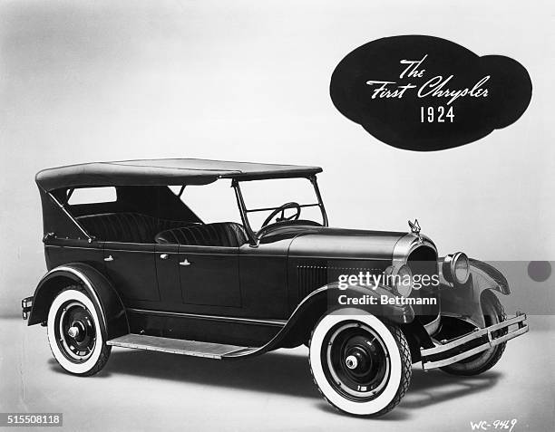 Picture shows a view of the first Chrysler automobile.