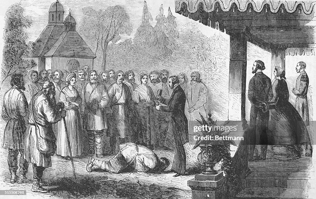 Serfs Rights Scenes and Adventures In Every Land. Emancipation Of A Serf In Russia ...