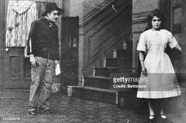Here is a scene from one of Mary Pickford's first pictures, Biograph's, The Lonely Villa, which appeared in 1909. Mary, then 16, had been on the...