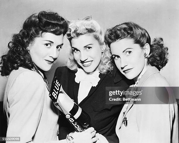 The Andrews Sisters, popular entertainers. Undated photgraph.