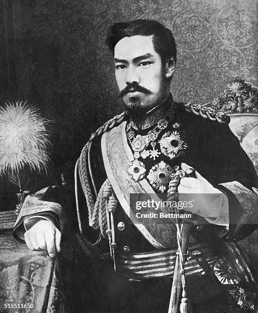 Mutsuhito, of Meiji family, . Emperor of Japan, 1867-1912. His reign initiated the end of the Shogunate, returning power to the Emperor.