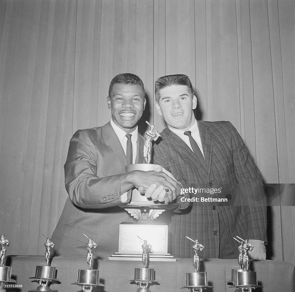 Pete Rose and Tommy Harper at Rookie Ceremony