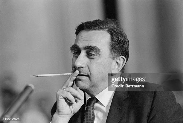 Dr. Edward Teller, "father of the H-Bomb," pauses, as he neared the conclusion of his morning appearance before the Senate Foreign Relations...