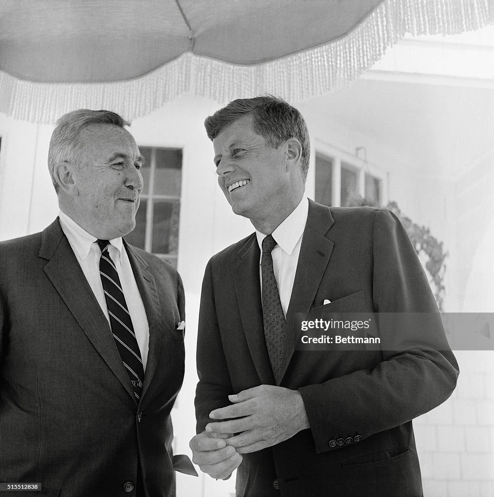 John Kennedy Smiling with Chester Bowles