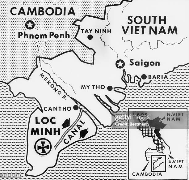 Saigon, South Vietnam: Communist guerillas killed 42 Vietnamese soldiers and wounded 13 U. S. Officers and men in one of the biggest battles of the...