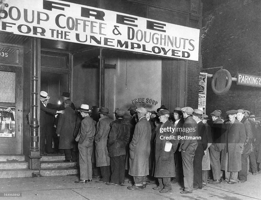 Men Waiting Outside Al Capone Soup Kitchen