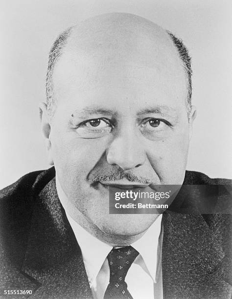 Head and shoulders portrait of Robert C. Weaver, administrator of the House and Home Finance Agency.
