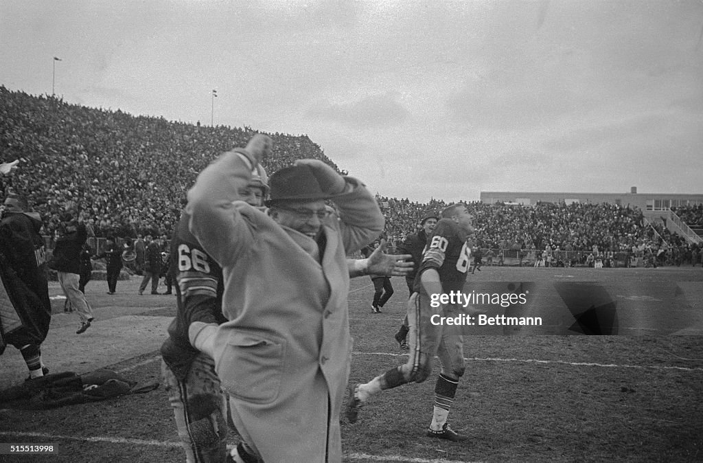 Vince Lombardi Celebrating NFL Title