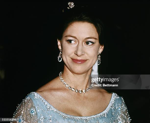 Closeups of Britain's Princess Margaret.