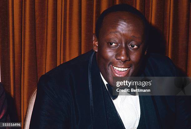 Close ups of Comedian Godfrey Cambridge at March 15th Grammy Awards dinner presented by the New York chapter of the National Academy of recording...